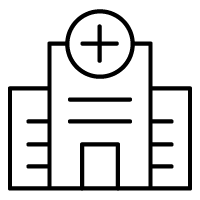 Healthcare facility electrical services icon — D.A. Electric