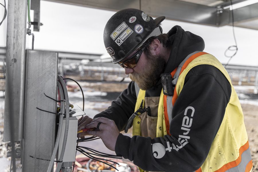 Fiber optic cabling installation completed by D.A. Electric