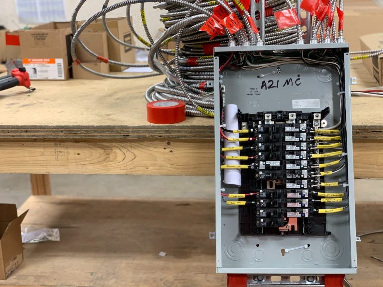 Electrical panel being evaluated for a high-capacity upgrade